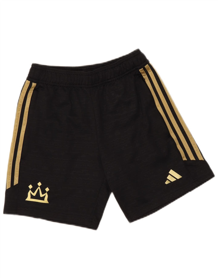 Pantaloncini sportivi Adidas da ragazzo 11-12 anni in poliestere nero