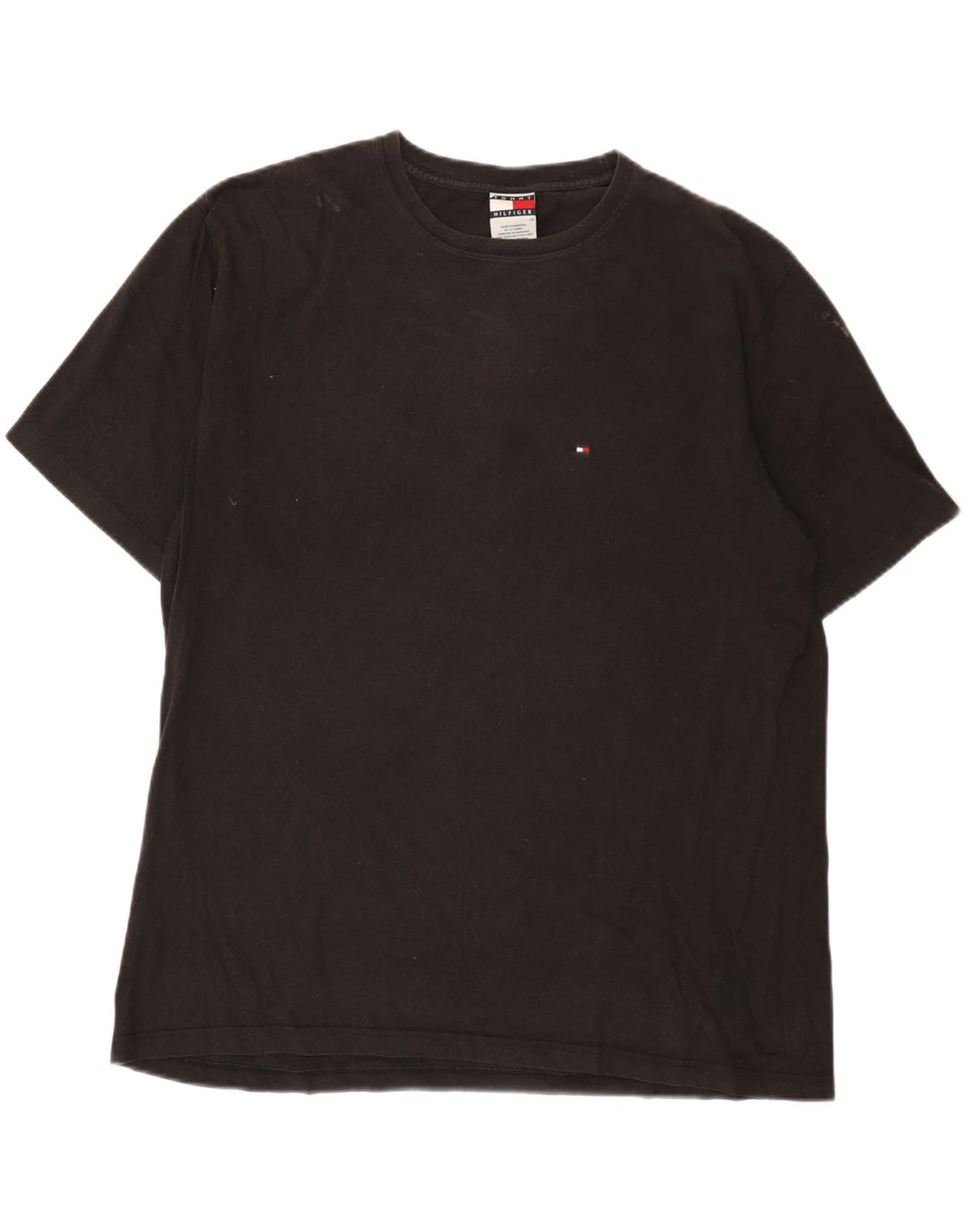 T-shirt da uomo Tommy Hilfiger Top grande in cotone nero