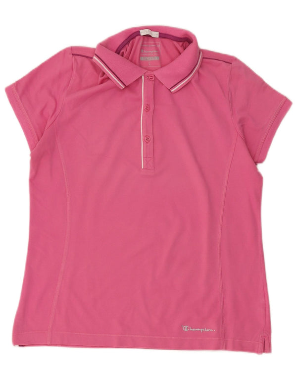 Polo Champion da donna Easy Fit UK 16 grande rosa