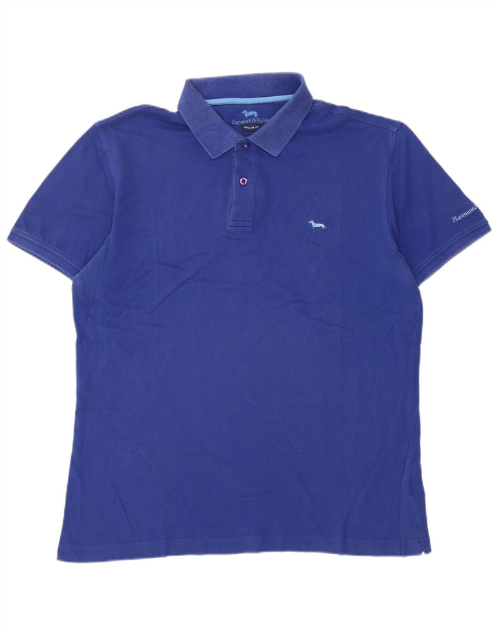 Polo da uomo vestibilità regolare Harmont & Blaine grande blu