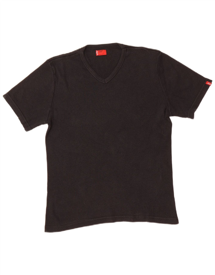 LEVI'S Womens T-Shirt Top UK 16 Large Black Cotton