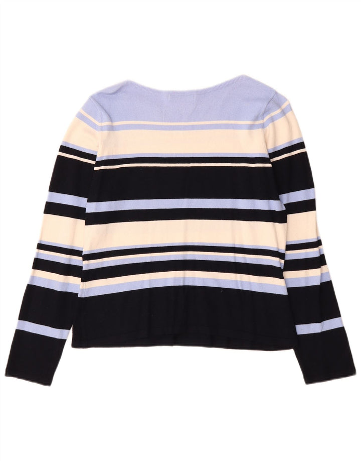 Maglione maglione con scollo a barca da donna Marks & Spencer UK 14 medio multicolore