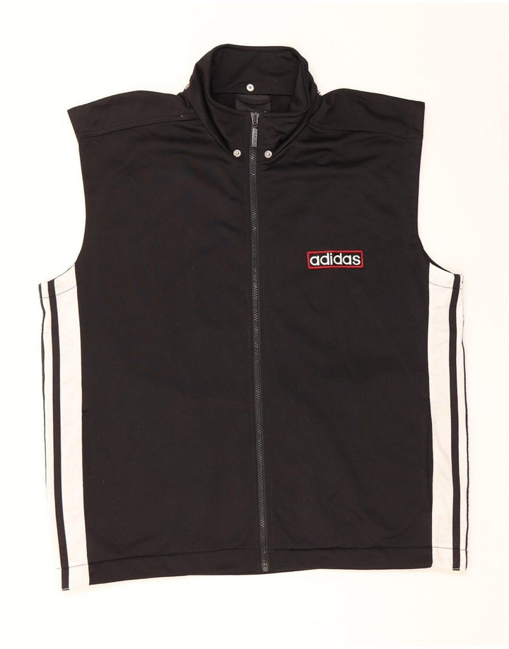 Giacca da tuta grafica da uomo Adidas UK 40/42 Medium Black Colourblock