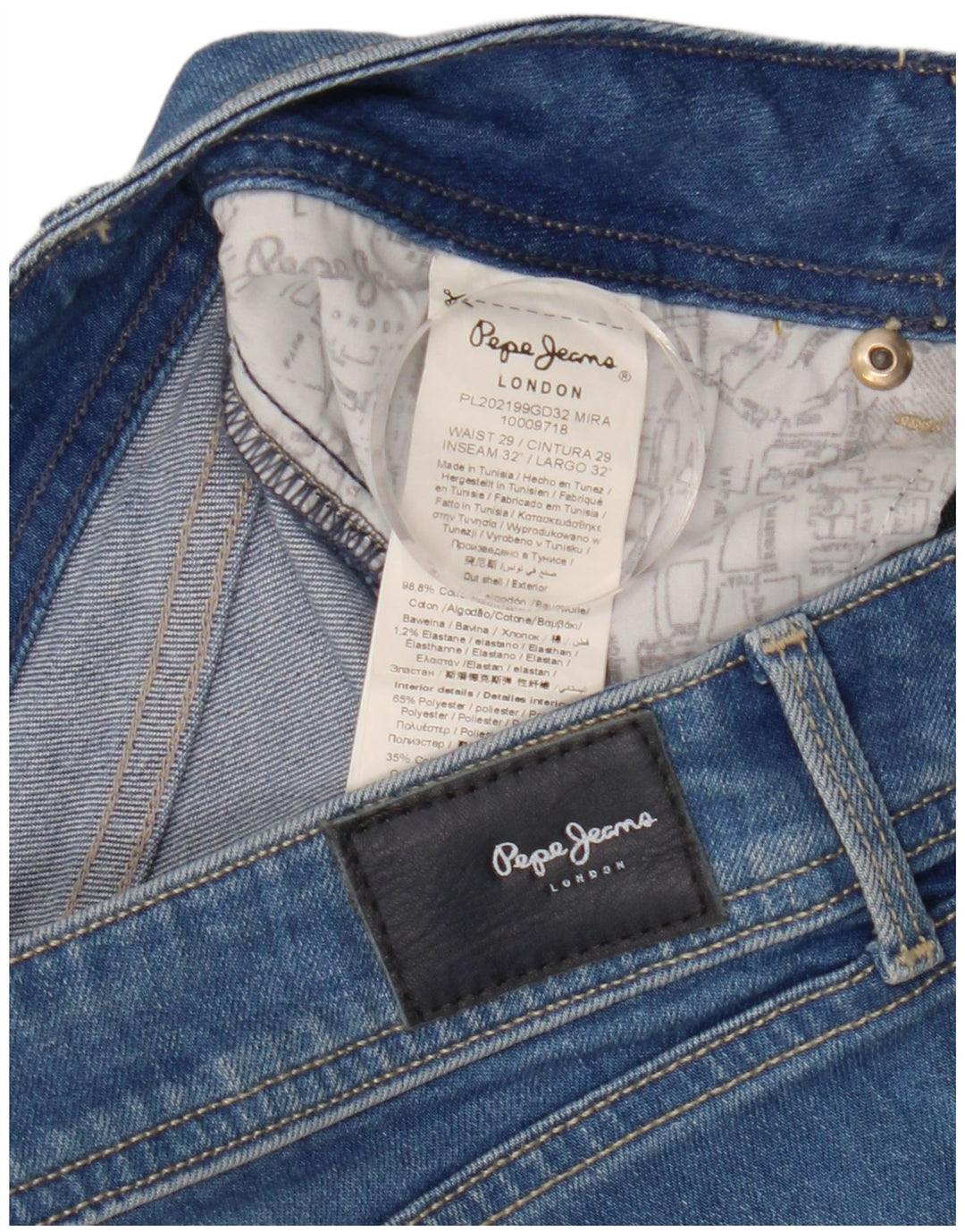 Jeans slim da donna PEPE Jeans W29 L32 cotone blu