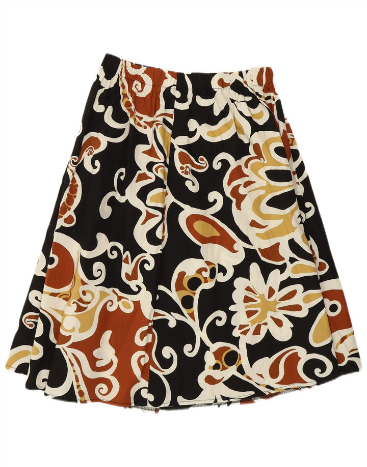 Gonna a trapezio da donna VINTAGE W28 media floreale multicolore