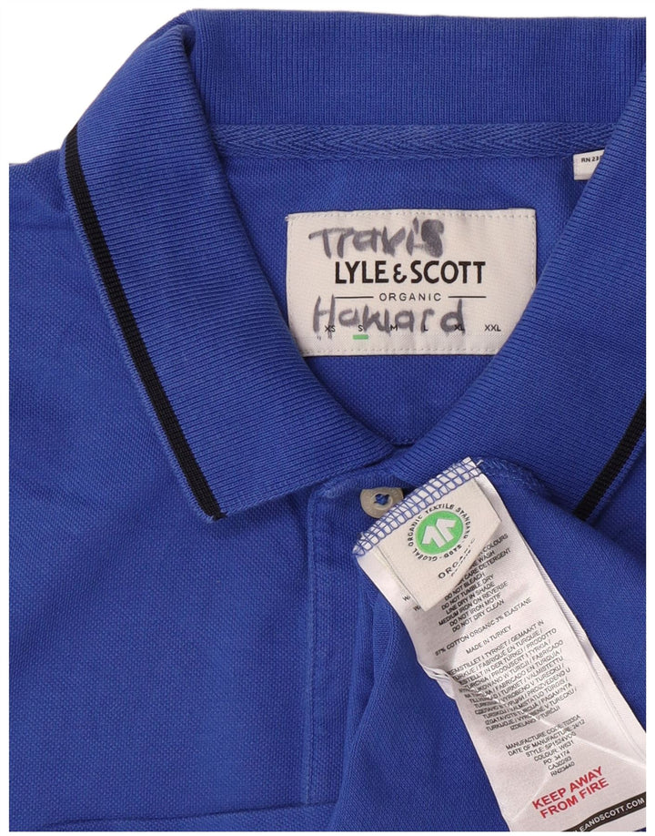 Polo da uomo Lyle & Scott piccola in cotone blu