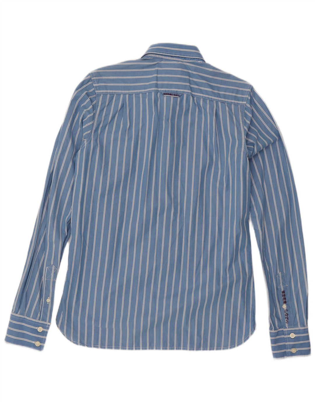 Camicia da uomo SUPERDRY in cotone gessato grande blu