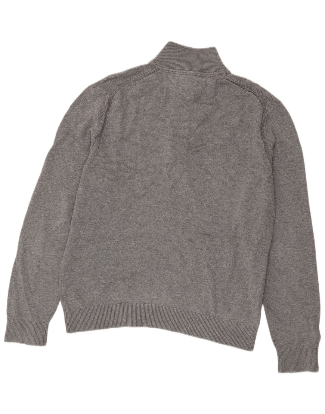 Maglione maglione con zip da uomo Tommy Hilfiger XL in cotone grigio