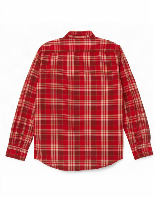 Camicia in flanella da donna Timberland UK 14 Cotone scozzese medio rosso