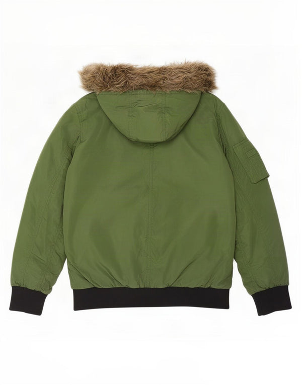 Jack & Jones Bomber imbottito con cappuccio da uomo UK 40 Large Verde Poliestere