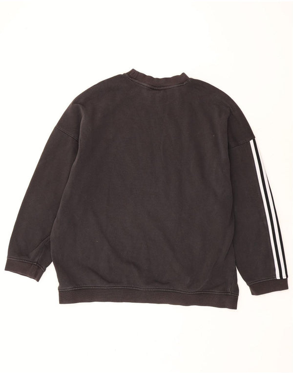 Felpa grafica da uomo Adidas Jumper XL in cotone nero