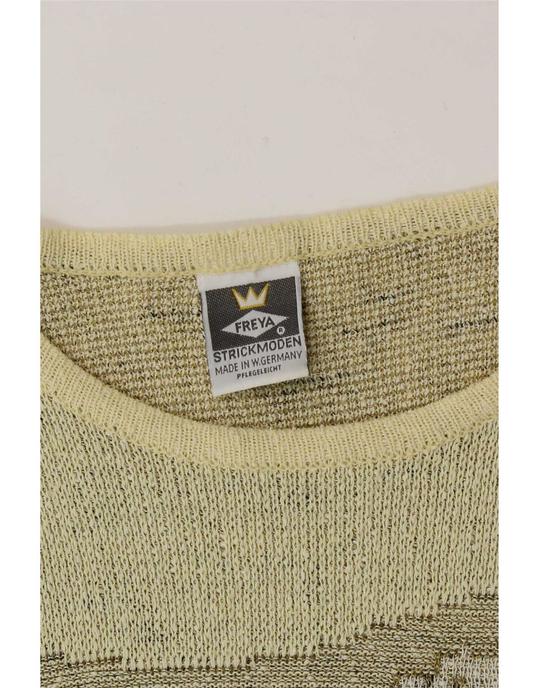 Maglione da donna con scollo a barca con grafica Freya UK 14 Giallo medio