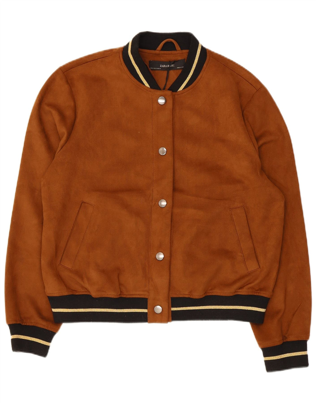 Giubbotto bomber da donna Zara UK 14 Poliestere marrone medio