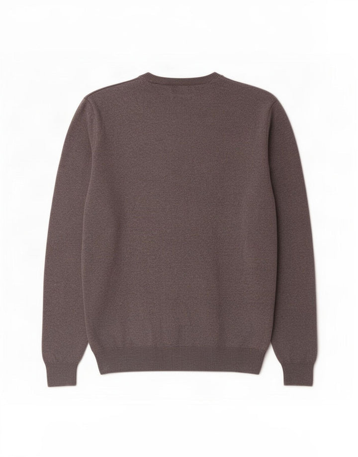 Maglione maglione girocollo da uomo Marks & Spencer in cotone grigio medio