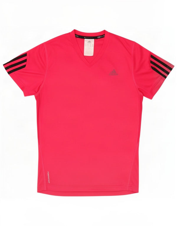 Adidas Womens Climacool T-Shirt Top UK 12 Medium Pink Polyester