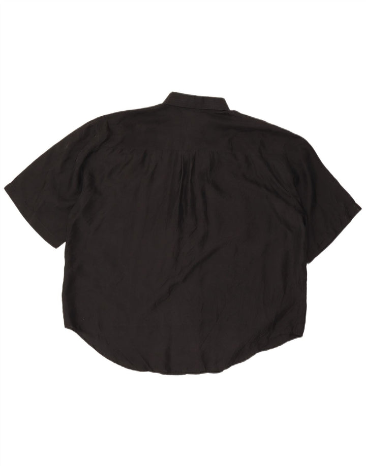 Camicia oversize a maniche corte da donna Miss Joy IT 46 Large Nera in seta