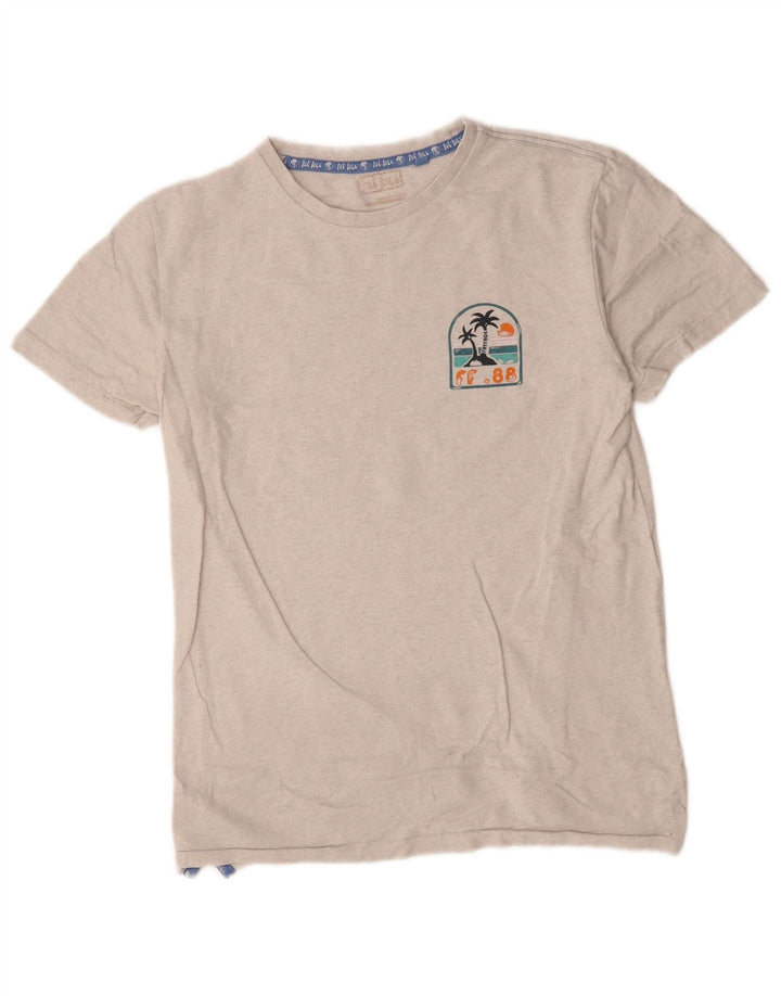 T-shirt grafica da uomo Fat Face Top piccola grigia