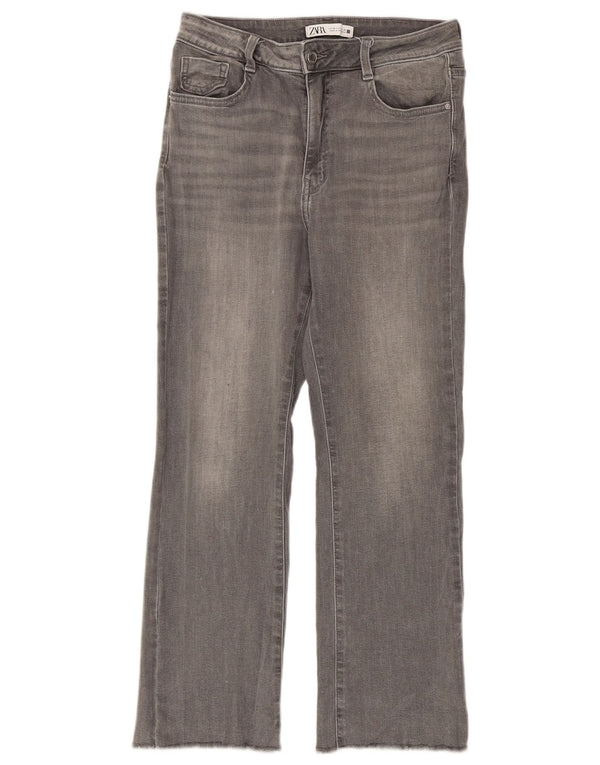 Jeans dritti da donna Zara EU 38 Small W28 L26 Cotone grigio