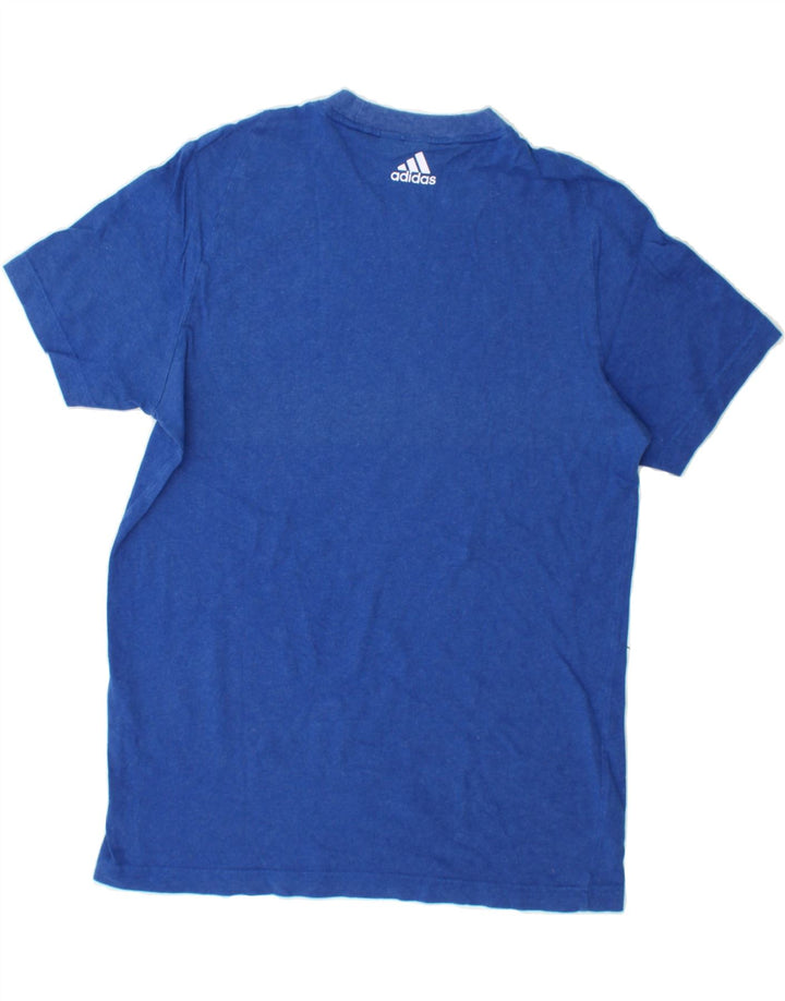 ADIDAS Mens Graphic T-Shirt Top Medium Blue Vintage Adidas and Second-Hand Adidas from Messina Hembry 