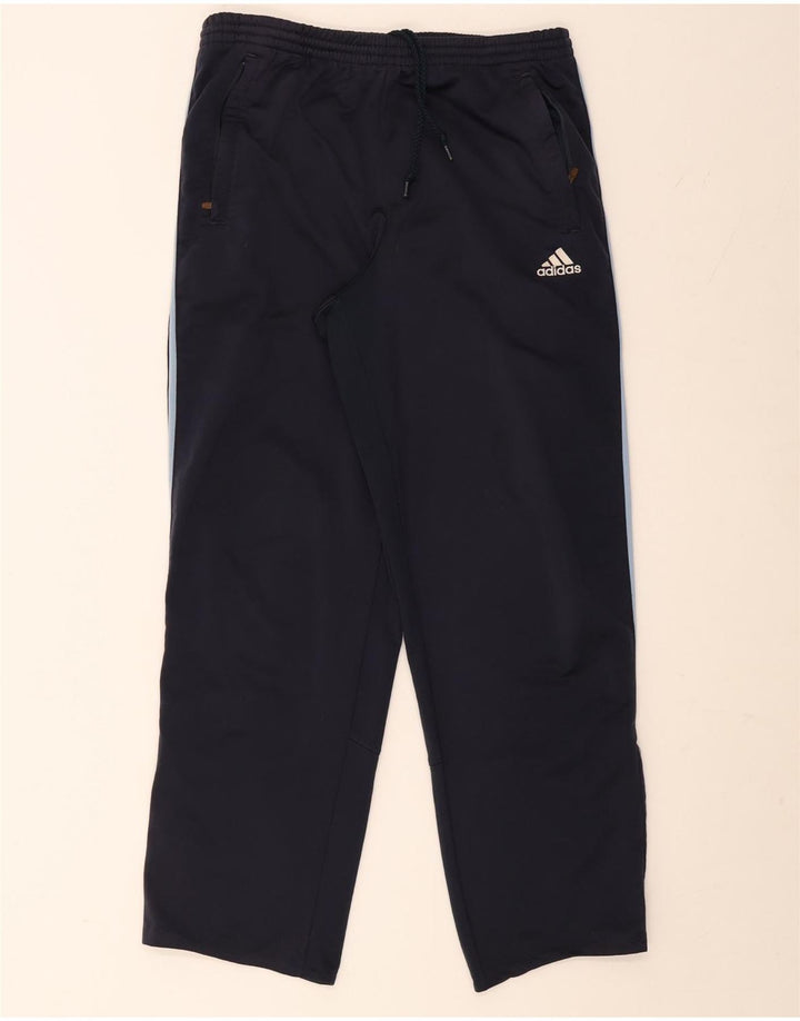 Pantaloni da tuta da uomo ADIDAS grandi in poliestere blu navy