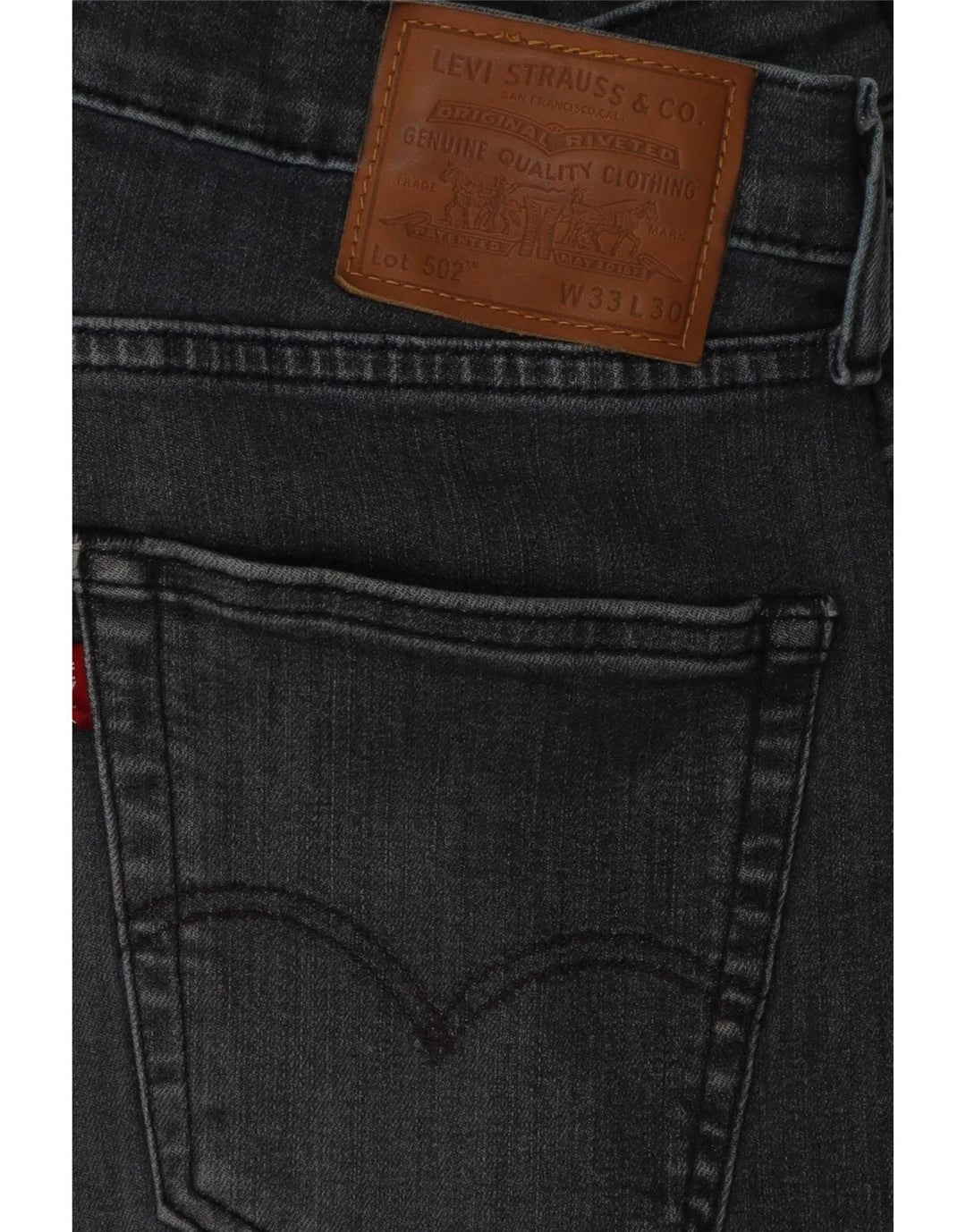 Levi's Uomo 502 Jeans affusolati W33 L30 Cotone grigio