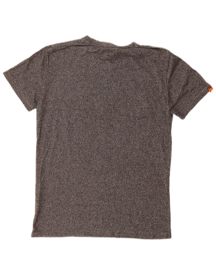 T-shirt grafica da uomo SUPERDRY Top piccolo in cotone grigio