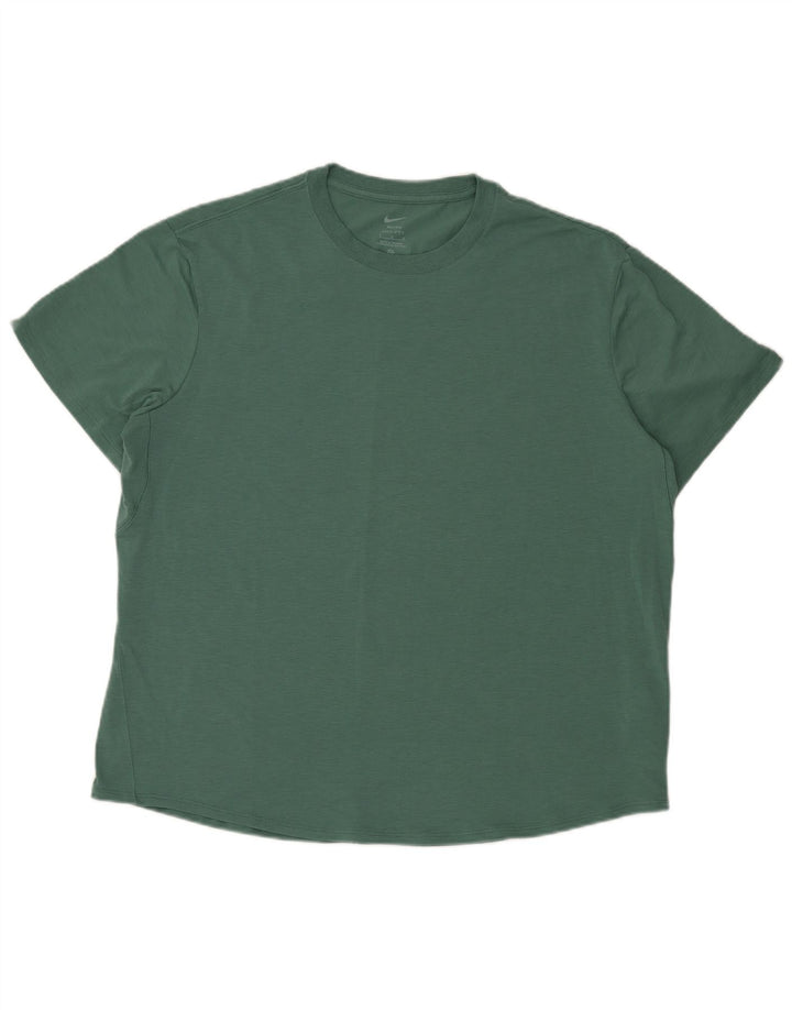 NIKE T-shirt da uomo Dri Fit Top grande verde poliestere