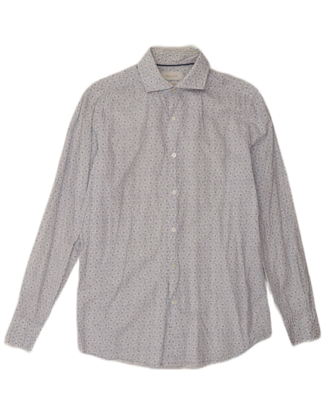Camicia da uomo Massimo Dutti piccola in cotone floreale bianco
