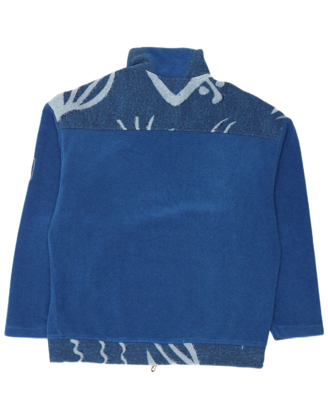 Maglione in pile da uomo con zip e collo Dubin IT 52 Large Blu geometrico in poliestere