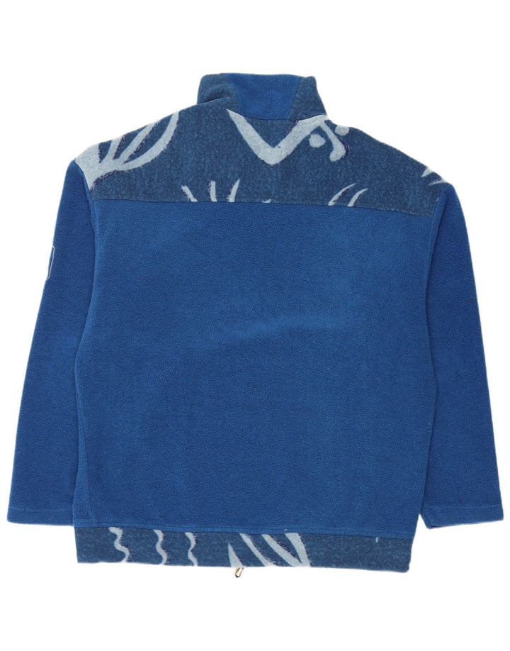 Maglione in pile da uomo con zip e collo Dubin IT 52 Large Blu geometrico in poliestere