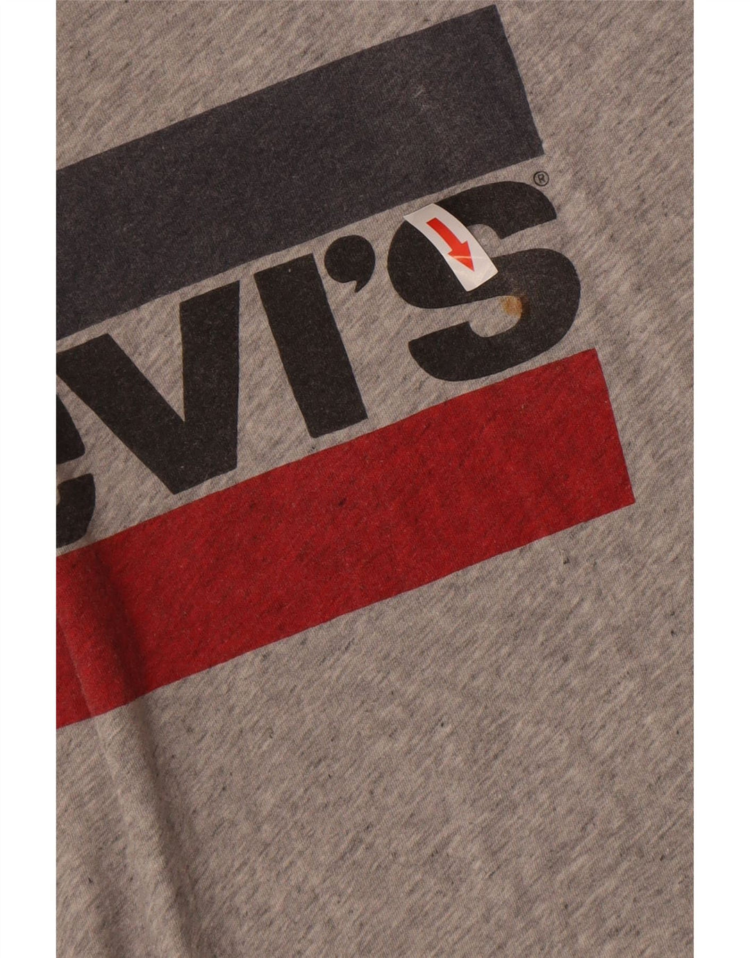 T-shirt grafica da donna Levi's Top UK 12 Cotone screziato grigio medio