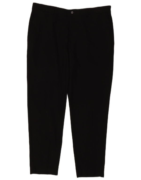 Pantaloni chino affusolati da uomo Zara EU 44 Large W34 L29 poliestere nero