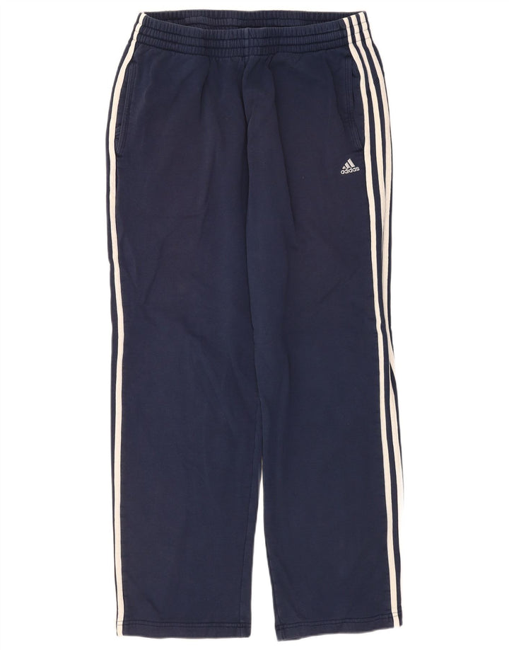Pantaloni da tuta da uomo Adidas Large in cotone blu navy