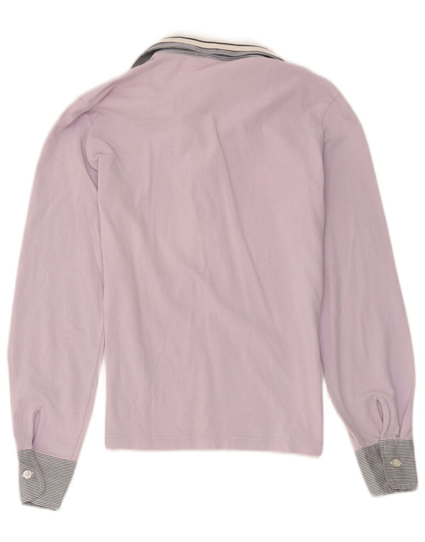 Polo da rugby da donna Fred Perry UK 12 color block viola medio