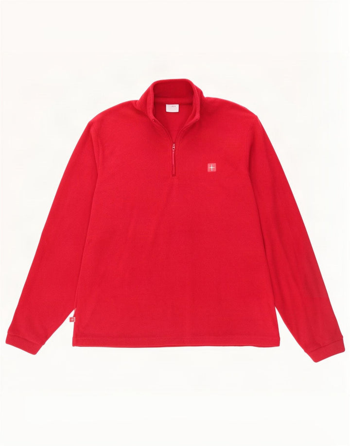 Maglione in pile da donna con collo e zip Mountain Warehouse UK 14 Large Rosso Poliestere