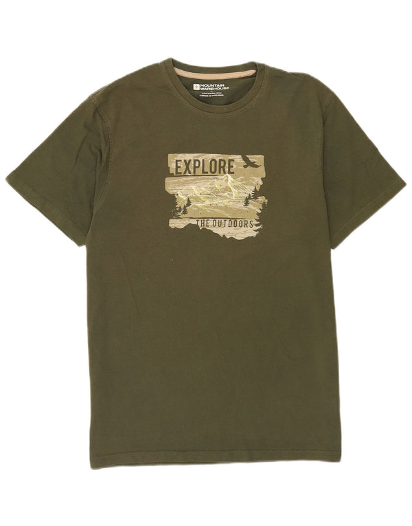 T-shirt grafica da uomo Mountain Warehouse Top verde medio