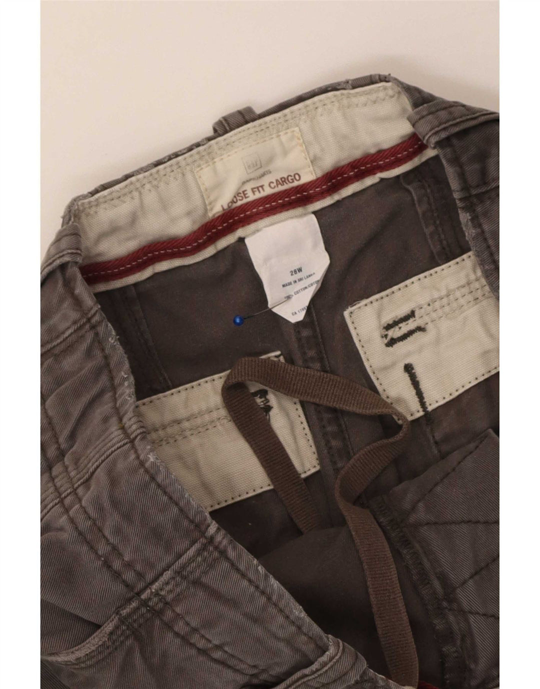 Pantaloncini cargo da uomo Gap W28 piccoli in cotone grigio