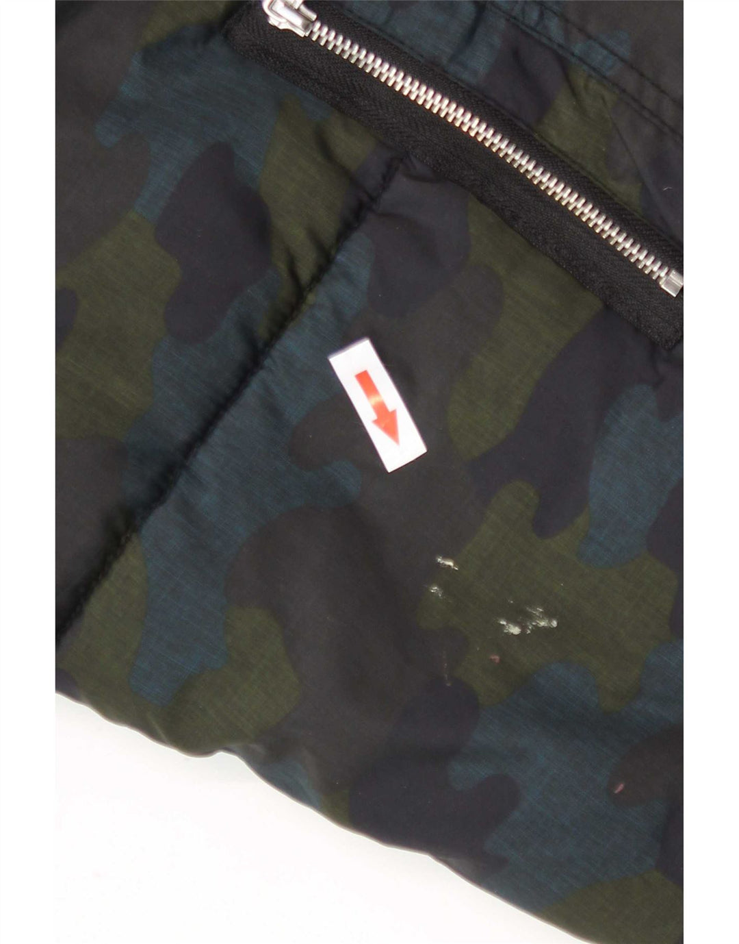 Giacca imbottita oversize con cappuccio da donna Zara UK 6 XS mimetica multicolore