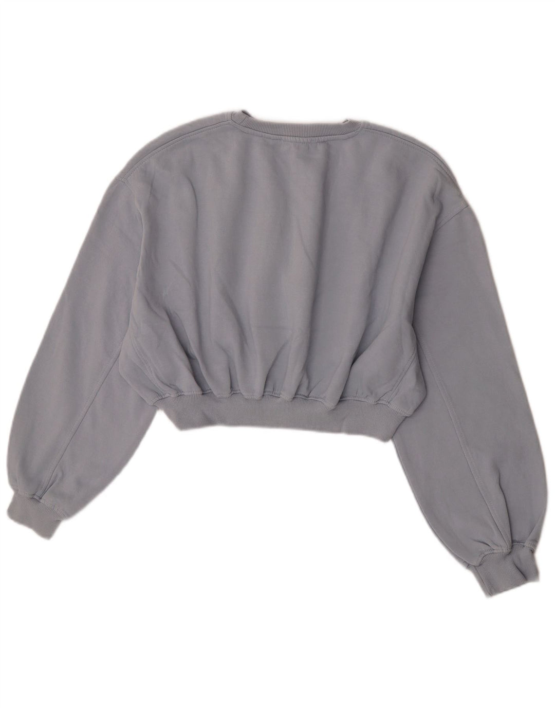 Felpa corta da donna Zara UK 14 Cotone grigio medio