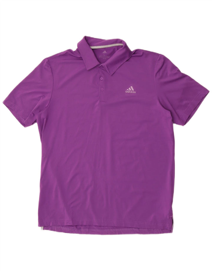 Polo Adidas da uomo grande viola in poliestere