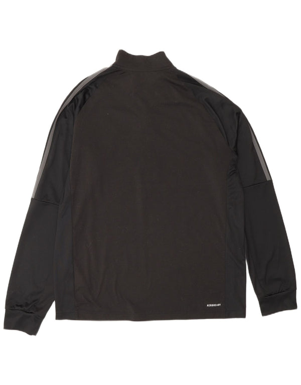 Adidas Uomo Pullover Tuta Top Large Nero Poliestere