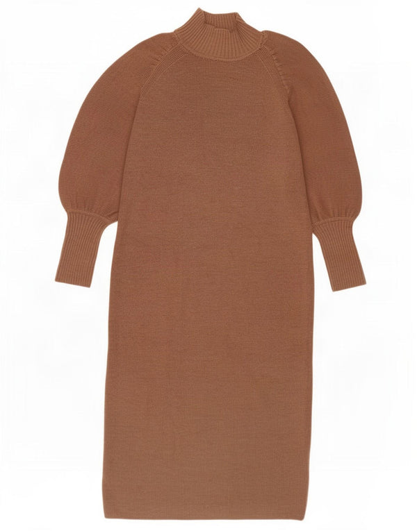 Abito maglione da donna a maniche lunghe Whistles UK 12 Lana merino marrone medio