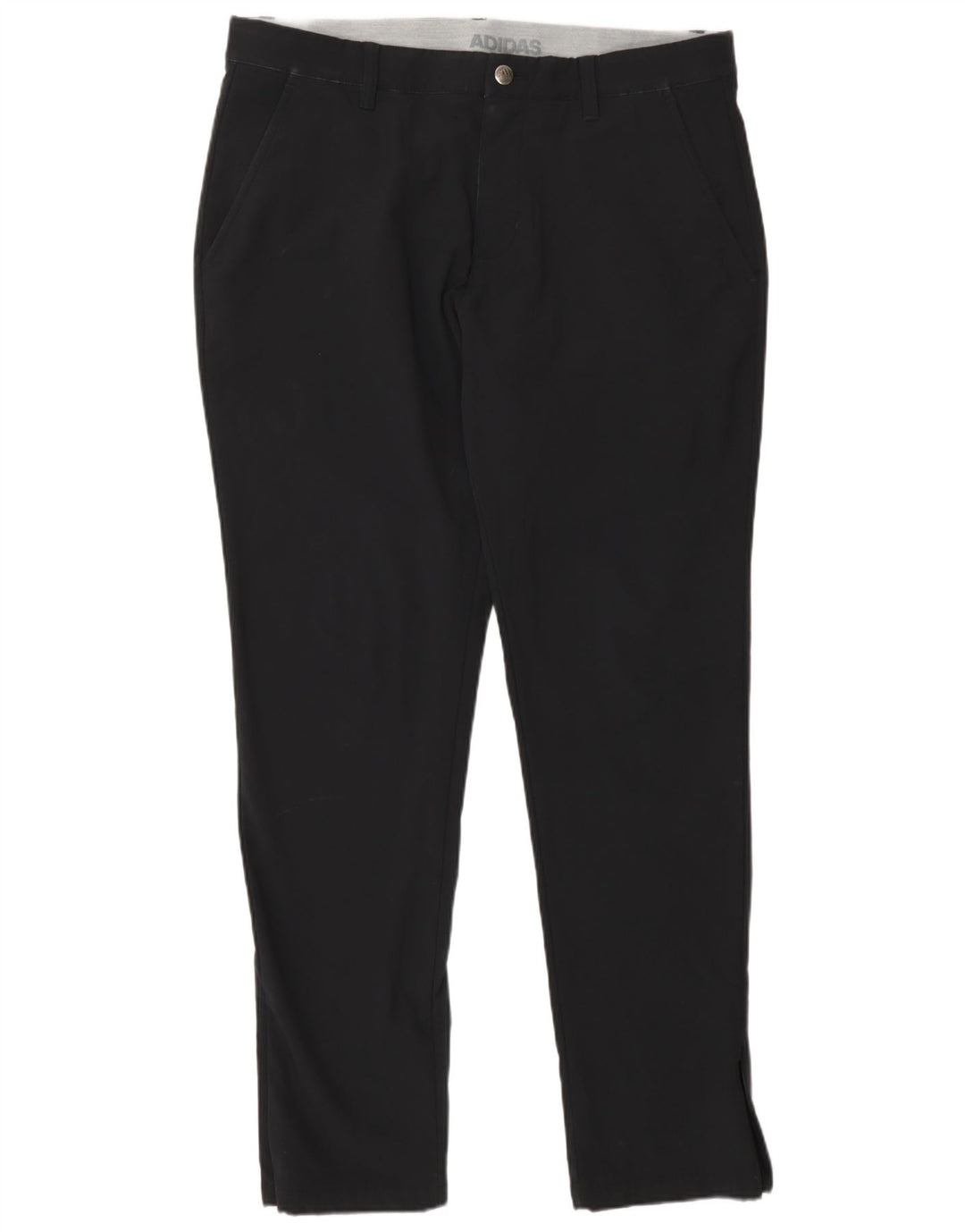 Pantaloni chino slim da uomo Adidas W34 L32 poliestere nero