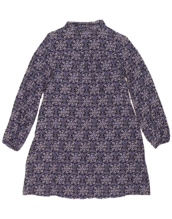 Abito camicia da donna Marks & Spencer UK 10 piccolo viscosa floreale blu