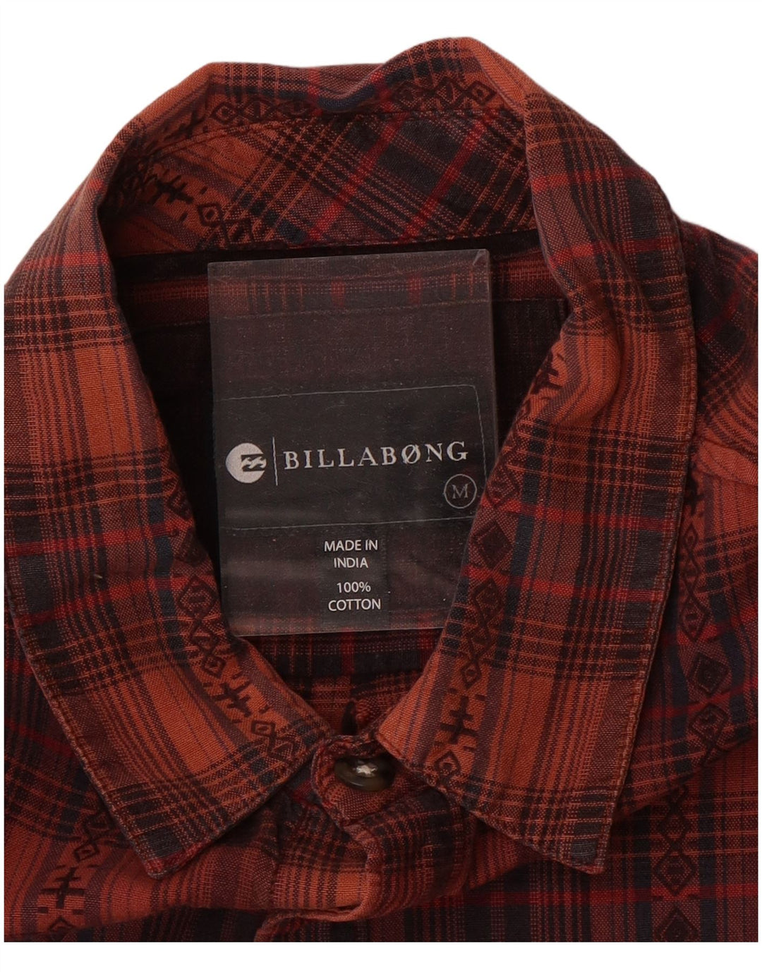 BILLABONG Camicia da uomo in flanella di cotone a quadri marrone medio