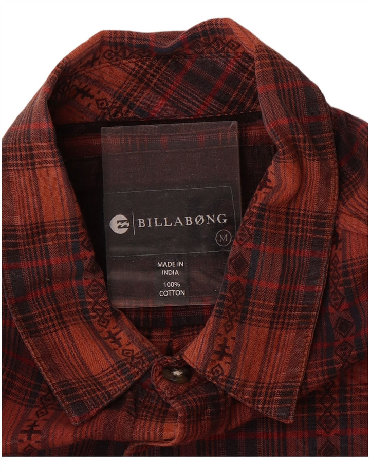 BILLABONG Camicia da uomo in flanella di cotone a quadri marrone medio