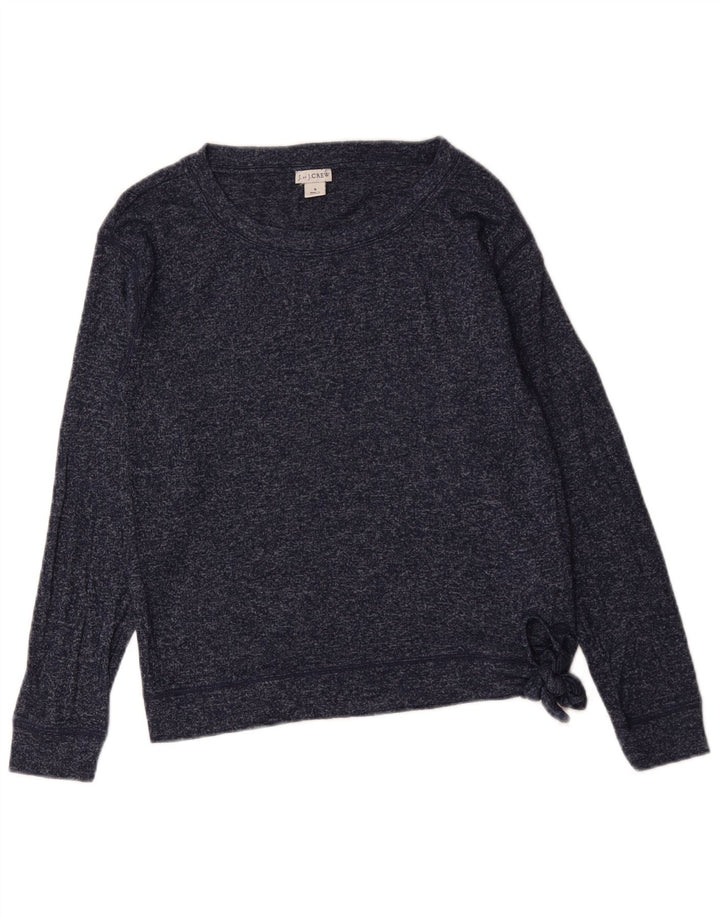 Felpa da donna J. Crew Jumper UK 10 Small Viscosa screziata blu navy