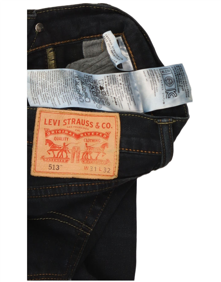 Levi's Uomo 513 Jeans dritti W31 L29 Cotone blu navy