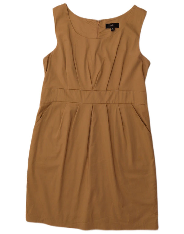 MOSSIMO Womens Sleeveless Sheath Dress US 16 2XL Brown Cotton