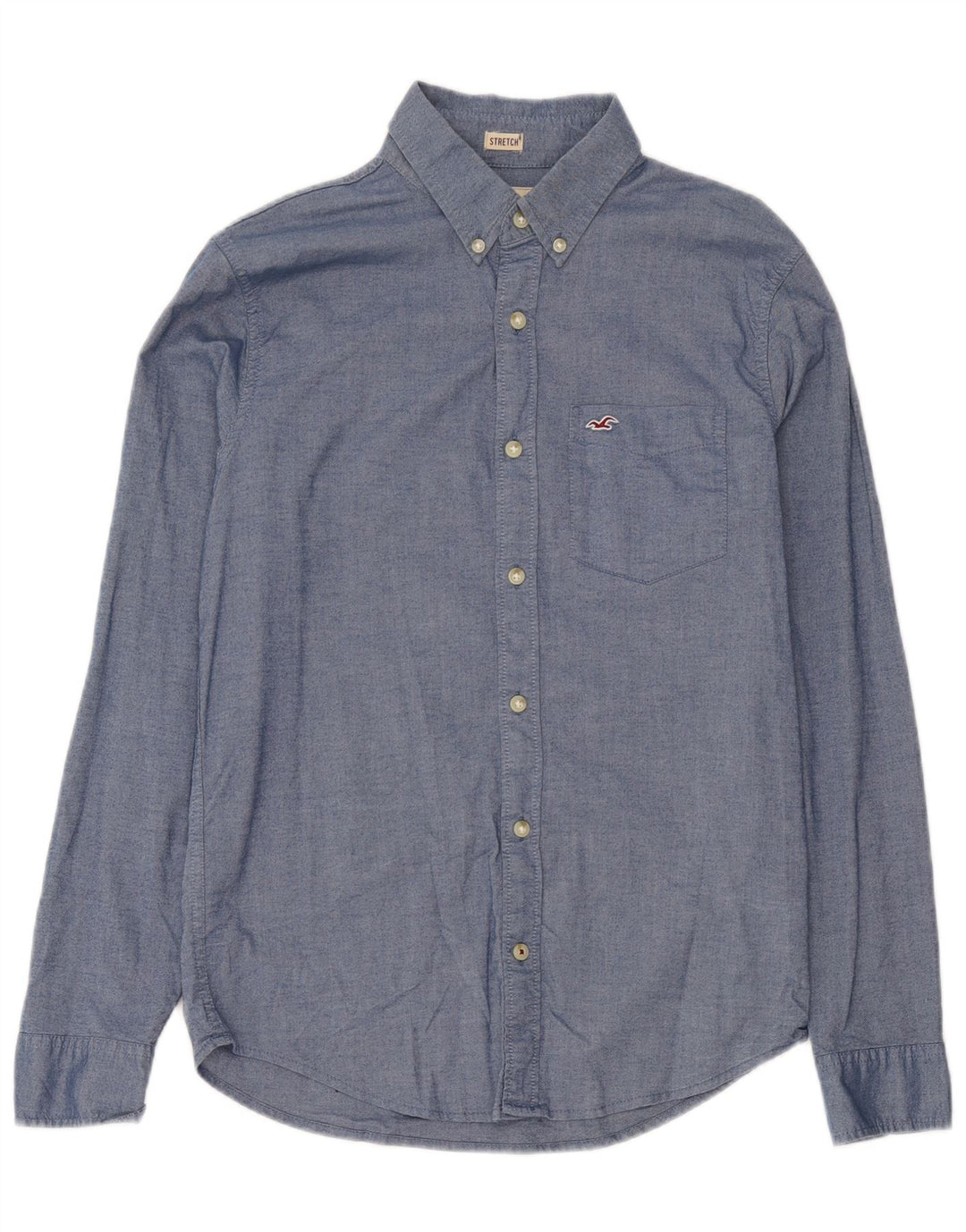 Camicia Hollister da uomo Small in cotone blu